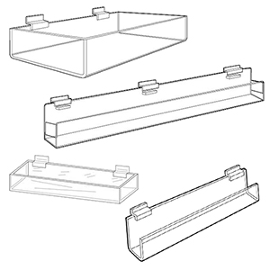 Slatwall Display Trays & Bins