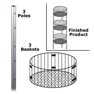 3 Tier Round Bin