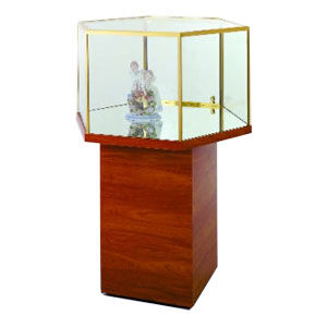 Hexagon Free Standing Jewelry Display Case