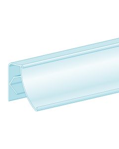 FlexKlip® Clip-On, 25° Angle Fence Adapter 1.25”H x 47.625”L, Clear, Ticket molding