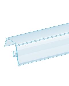 0.75” Thick Bread Rack, Clip-Over, 25° Angle 1.25”H, Clear, Ticket molding