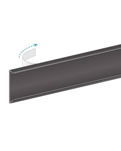 Flat Mount, Windowless 1.25”H x 47.625”L, Black, Ticket molding