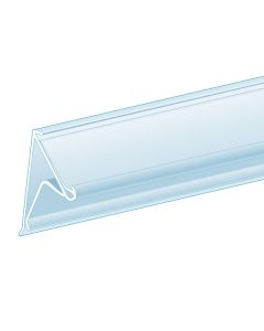 Universal Wire, Clip-Over, 35° Angle 1.25”H, Clear, Ticket molding