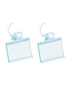 Wire Fence, Locking Label Holder 1.25”H, Clear