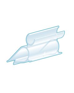 Adjustable Angle, 0.100 – 0.375” Range, Small Clip Label Holder sign holder, Clear