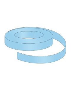 ShelfLife™ Colored Price Channel Insert, Unprinted 1.25”H x 100'L roll, Light Blue