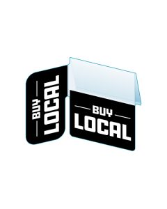 Buy Local Shelf Talker with Right Angle Flag, 2.5"W x 1.25"H