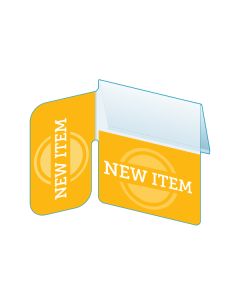 New Item Shelf Talker with Right Angle Flag, 2.5"W x 1.25"H