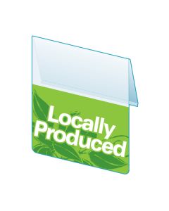 Locally Produced Shelf Talker, ClearVision, 2.5"W x 1.25"H