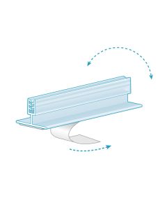 Multi-Use Adhesive, T-Style Grip with Hinge, holds up to 0.25”, Clear