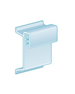 Channel Clip-In, Flush Grip 1.25”H, Clear