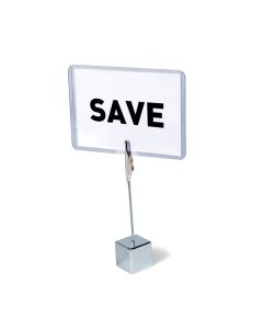 Alliklip™ Stainless Steel Sign Holders cube base