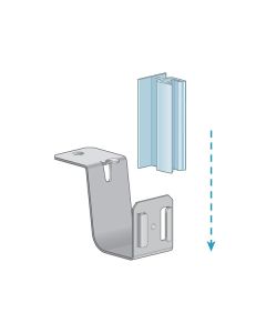 Under Shelf Bracket Clear holds signs