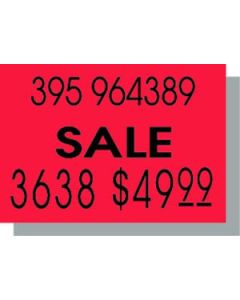 PB210 Labels, Fluorescent Red