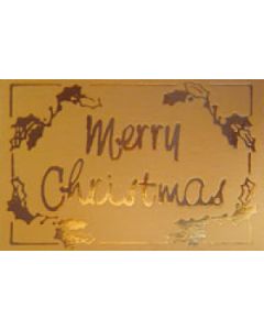 Holiday Gift Enclosure Card, Gold on Gold