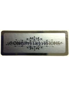 Congratulations - Silver, Gift Labels
