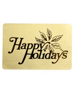 Happy Holidays - Gold, Gift Labels