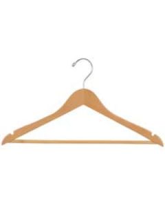 17" Natural Finish, Flat Wood Suit Hangers