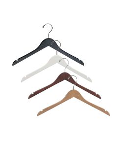 17" Rubber Coated Wood Top Hanger with Notches