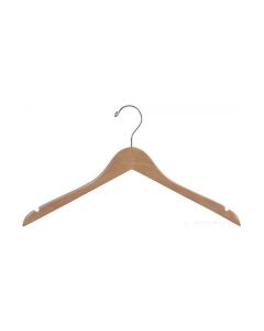 17” Rubber Coated Natural Top Hangers with Notches
