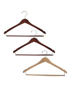 17" Curved Suit Hanger with Suit Bar & Notches