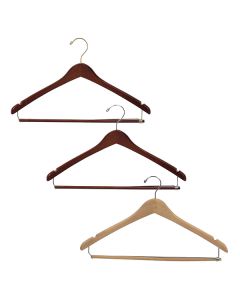 17” Curved Suit Hanger with Locking Bar