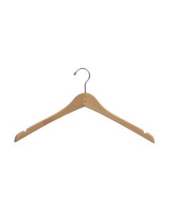 17" Natural Curved Top Hanger with Notches