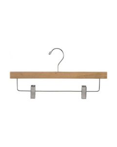 14" Natural Wood Bottom Hanger with Clips