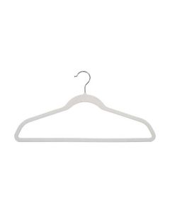 17" White Velvet Suit Hanger