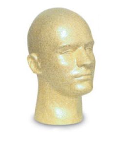 Male Suntan, Styrofoam Head Mannequin