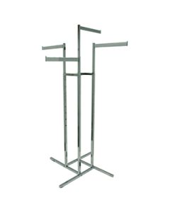 4 Arm Garment Racks, 16" Straight Arm