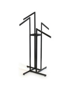 4 Slant Arms Garment Rack, Black, adjustable to 72"