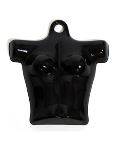 Molded Form Half Female Body, Chest, Black