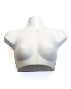 Molded Form 1/3rd Female Body, Chest, White