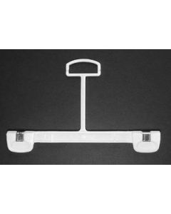 8" White, Molded Plastic Clip on Hangers