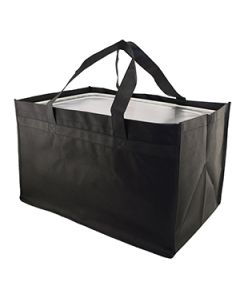 Reusable Catering Tote Bag, 22" x 14" x 13", Black