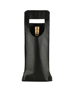 1 Bottle Wine Bags, 6" x 16.25", Black