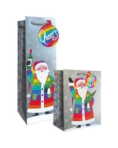 Rainbow Santa, Gift Totes