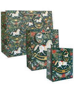 Rocking Horse Noel, Gift Totes