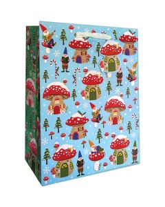 Holiday Gnomes, Gift Totes, 10" x 12-1/2" x 5"