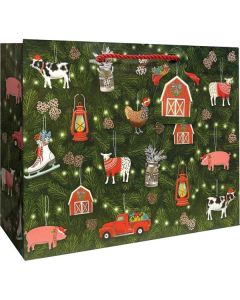 Farm Ornaments, Gift Totes, 12-1/2" x 10" x 5"