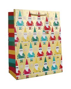 Bright Santa Gold, Gift Totes, 10" x 12-1/2" x 5"