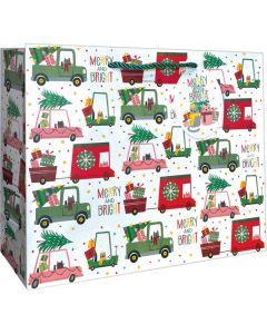 Christmas Cats in Cars, Gift Totes, 12-1/2" x 10" x 5"