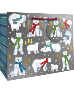 Winter Bear, Gift Totes, 12-1/2" x 10" x 5"