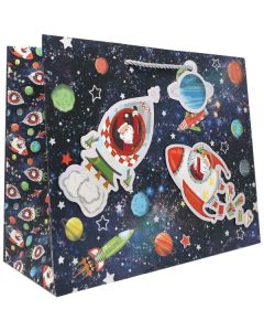 Space Santa, Gift Totes, 12-1/2" x 10" x 5"