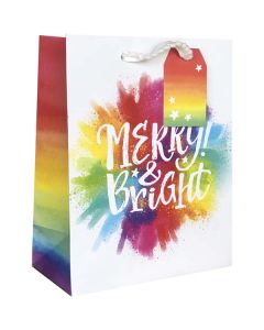 Merry & Bright, Gift Totes, 8" x 10" x 4"