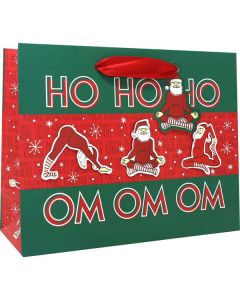 Yoga Santa, Gift Totes, 10" x 8" x 4"
