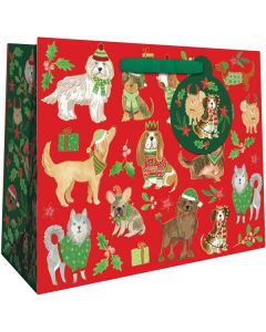 Canine Christmas, Gift Totes, 10" x 8" x 4"