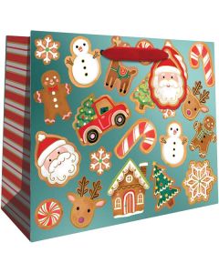 Christmas Cookies, Gift Totes, 10" x 8" x 4"