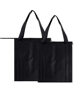Insulated Reusable Grocery Bags, Black